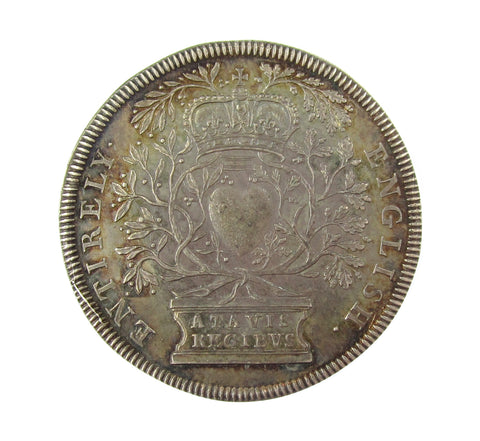1702 Accession Of Queen Anne 35mm Silver Medal - By Croker