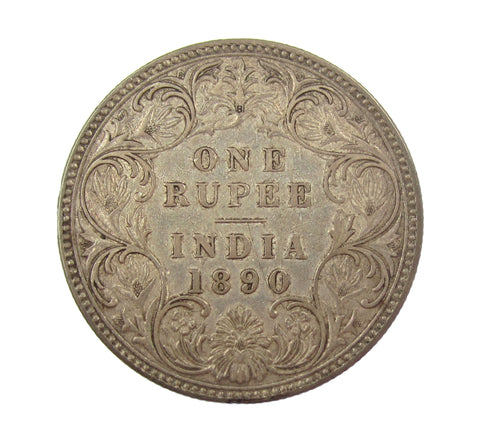 India Victoria 1890 Rupee - GVF