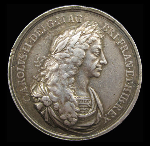 1662 Marriage Of Charles II & Catherine Silver Medal - By Roettier