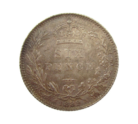 Victoria 1889 Sixpence - EF