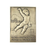 France c.1920 Committee For Tuberculosis Silver Plaque - By Michel