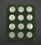 c.1830 Kings & Queens of England Set Of 35 Medals - By Thomason