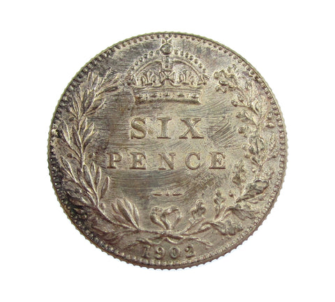 Edward VII 1902 Matt Proof Sixpence - nFDC
