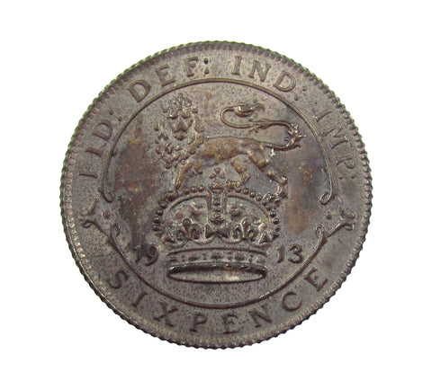 George V 1913 Sixpence - A/UNC