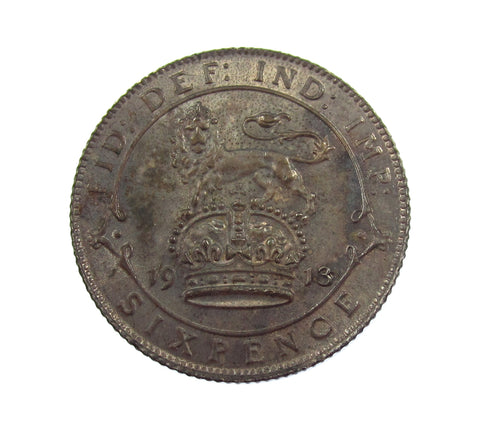 George V 1913 Sixpence - A/UNC