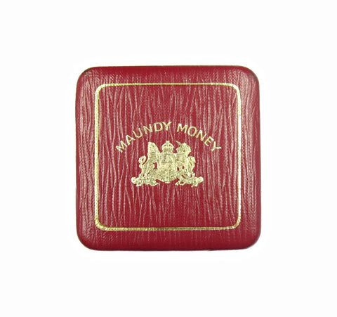 Royal Mint Maundy Money Red Hard Case With Royal Crest