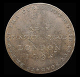 1795 Middlesex Hall's Halfpenny Token - DH315c - EF