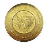 1857 Exhibition Of Art Treasures 63mm Medal - In Brass Shells
