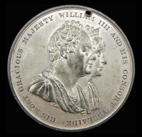 1831 Coronation Of William IV White Metal Medal - By Ingram