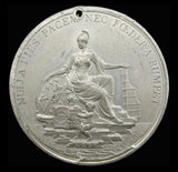 1814 The Peace Of Paris White Metal Medal - By Wyon