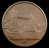 1894 Opening Of Tower Bridge 76mm Bronze Medal - By Bowcher