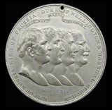 1814 The Peace Of Paris White Metal Medal - By Wyon
