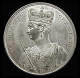 1838 Coronation Of Victoria White Metal Medal - Cased