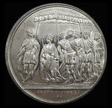 1838 Coronation Of Victoria White Metal Medal - Cased