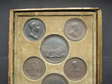 France Napoleon c.1815 Set Of 12 Uniface Medals In Book - By Andrieu