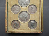 France Napoleon c.1815 Set Of 12 Uniface Medals In Book - By Andrieu