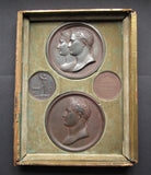 France Napoleon c.1815 Set Of 12 Uniface Medals In Book - By Andrieu