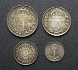 Victoria 1893 Full Maundy Set - UNC