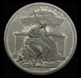 1806 Death Of William Pitt 'Oh My Country' White Metal Medal
