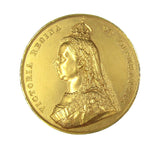 1887 Victoria Jubilee 58mm Gilt Medal - By Boehm