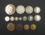 George VI 1937 15 Coin Cased Proof Set - Crown To Maundy