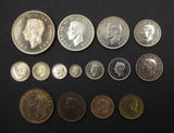 George VI 1937 15 Coin Cased Proof Set - Crown To Maundy