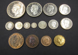 George VI 1937 15 Coin Cased Proof Set - Crown To Maundy