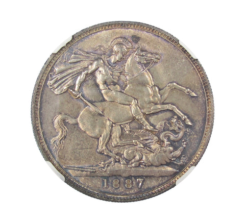 Victoria 1887 Crown - NGC MS63+