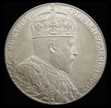 1902 Edward VII Coronation 55mm Silver Medal - Cased