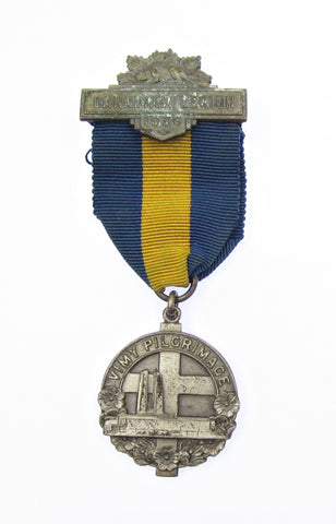 Canadian Legion 1936 Vimy Pilgrimage Medal