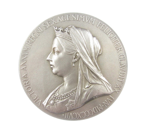 1897 Victoria Diamond Jubilee 56mm Silver Medal - NGC MS62