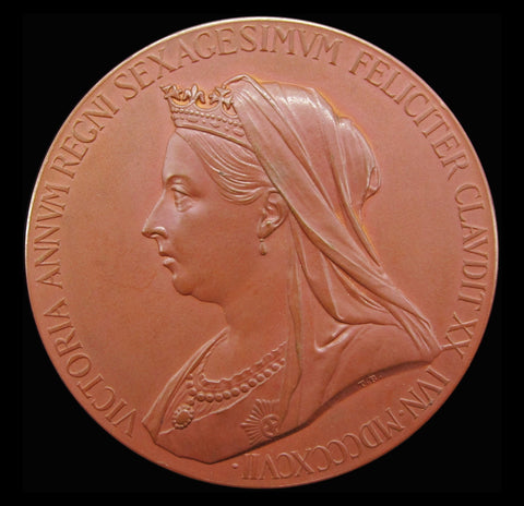1897 Victoria Diamond Jubilee 56mm Bronze Medal - Cased