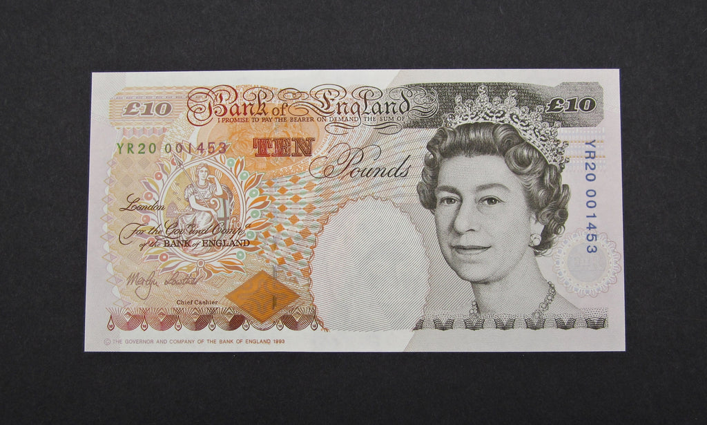 Ten Pound Note Serial Numbers B.O.E Millennium £10 Ten Pound Banknote YR2000 Serial Number - Lowther ...