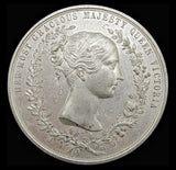 1847 Opening Of The House Of Lords White Metal Medal - By Ottley