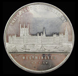 1847 Opening Of The House Of Lords White Metal Medal - By Ottley