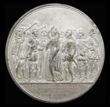 1838 Destruction Of The Royal Exchange White Metal Medal - By Barber