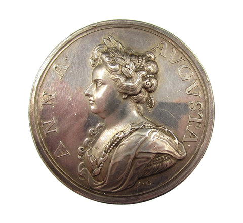 1710 Queen Anne Battle Of Saragossa 48mm Silver Medal - By Croker