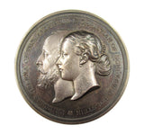 1866 Marriage Of Helena & Christian 64mm Silver Medal - By Wyon