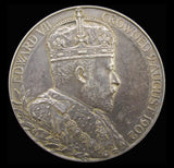 1902 Edward VII Coronation 55mm Silver Medal - GEF
