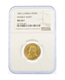 South Africa 1892 Gold Pond - NGC MS62+