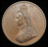 1887 Victoria Jubilee 77mm Bronze Medal By Boehm - GEF