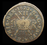 Ireland James II 1690 Gunmoney Shilling - NVF