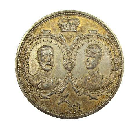 1893 Marriage Of George Duke Of York & Princess Mary 51mm Medal
