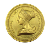 1843 Victoria Visit To Brussels 54mm Gilt Medal - By Hart