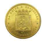 1843 Victoria Visit To Brussels 54mm Gilt Medal - By Hart