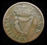 Ireland Charles II 1680 Halfpenny - GVF