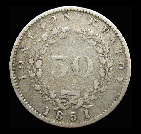 Greece Ionian Islands 1851 30 Lepta - Fine