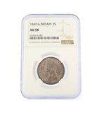 Victoria 1849 Godless Florin - NGC AU58
