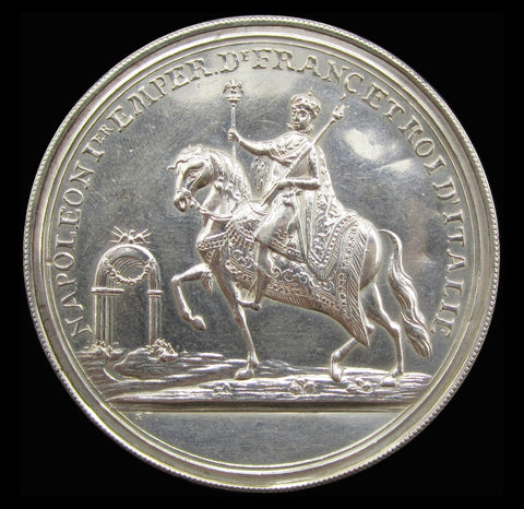 France 1807 Napoleon Victories Silver Plated Medal Box With Paper Roundels