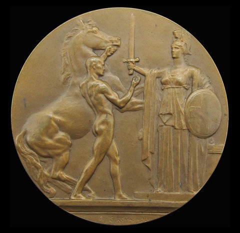 Italy 1915 Entry To The War 65mm Bronze Medal - By Romagnoli